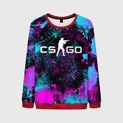 Свитшот мужской КС ГО НЕОН CS GO NEON, цвет: 3D-красный