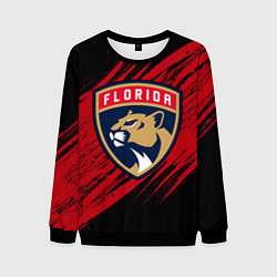 Свитшот мужской Florida Panthers, Флорида Пантерз, NHL, цвет: 3D-черный