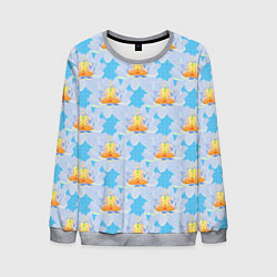 Свитшот мужской YOGA медитация, цвет: 3D-меланж