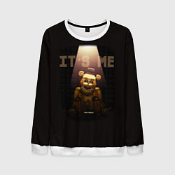 Свитшот мужской Five Nights at Freddys - мишка Фредди, цвет: 3D-белый