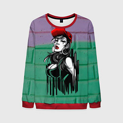 Мужской свитшот Девушка в красной кепке