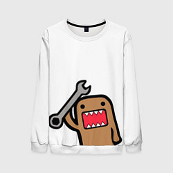 Свитшот мужской Domo-Kun с инструментом, цвет: 3D-белый