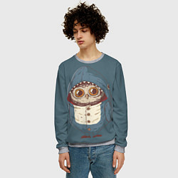 Свитшот мужской Совушка-в костюме акулы, цвет: 3D-меланж — фото 2