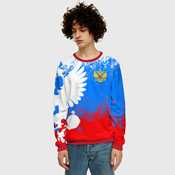 Свитшот мужской Я русский герб, цвет: 3D-красный — фото 2