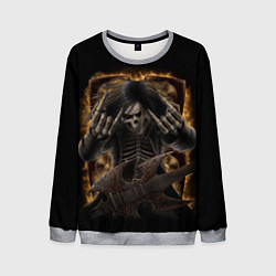Свитшот мужской Мертвая рок-звезда, цвет: 3D-меланж