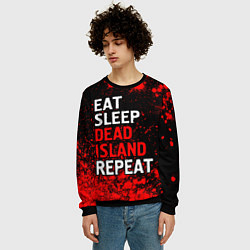 Свитшот мужской Eat Sleep Dead Island Repeat Краска, цвет: 3D-черный — фото 2
