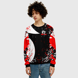 Свитшот мужской Free Fire брызги, цвет: 3D-черный — фото 2