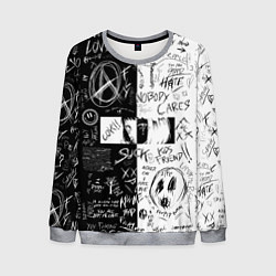 Свитшот мужской Anime BLACK WHITE EYES, цвет: 3D-меланж