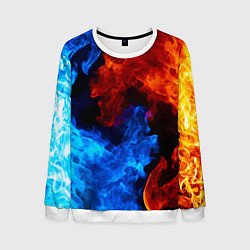 Мужской свитшот Огонь - Вода Инь - Янь