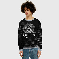 Свитшот мужской Queen pattern, цвет: 3D-меланж — фото 2