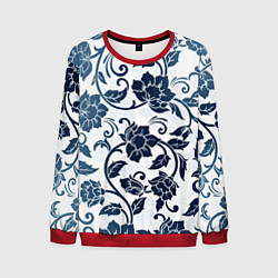 Мужской свитшот Гжелевые цветы