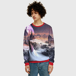 Свитшот мужской Cosmic fantasy art, цвет: 3D-красный — фото 2