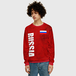 Свитшот мужской RUSSIA - RED EDITION - SPORTWEAR, цвет: 3D-красный — фото 2