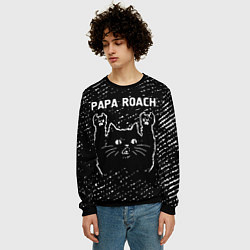 Свитшот мужской Papa Roach Rock Cat, цвет: 3D-черный — фото 2