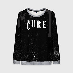 Мужской свитшот The cure серые потеки