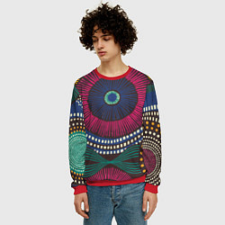 Свитшот мужской Африка Орнамент, цвет: 3D-красный — фото 2