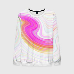 Свитшот мужской Abstract gradient lines, цвет: 3D-белый