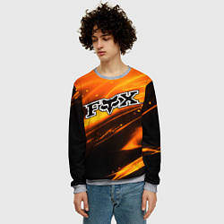 Свитшот мужской FOX RACING - ФОКС СИЯНИЕ, цвет: 3D-меланж — фото 2