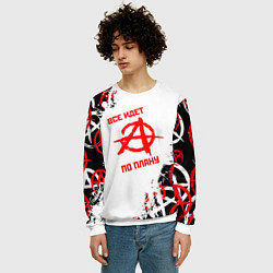 Свитшот мужской Все едет по плану - гражданская оборона, цвет: 3D-белый — фото 2
