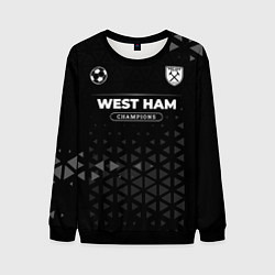 Свитшот мужской West Ham Champions Uniform, цвет: 3D-черный