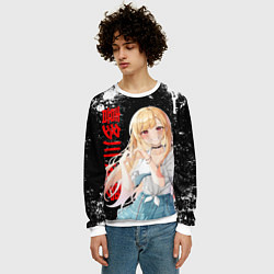 Свитшот мужской МАРИН КИТАГАВА - БРЫЗГИ КРАСКИ, цвет: 3D-белый — фото 2