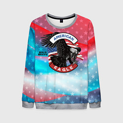Свитшот мужской Американский орел USA, цвет: 3D-меланж