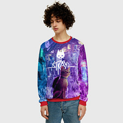 Свитшот мужской Stray: Viloet Logo, цвет: 3D-красный — фото 2