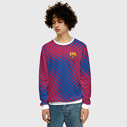 Свитшот мужской Fc barcelona барселона fc абстракция, цвет: 3D-белый — фото 2