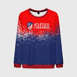 Свитшот мужской Atletico madrid атлетико мадрид брызги красок, цвет: 3D-красный