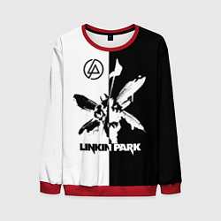 Свитшот мужской Linkin Park логотип черно-белый, цвет: 3D-красный