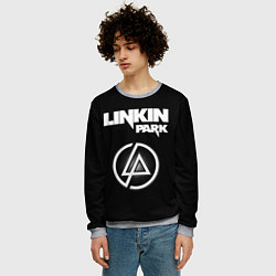 Свитшот мужской Linkin Park логотип и надпись, цвет: 3D-меланж — фото 2