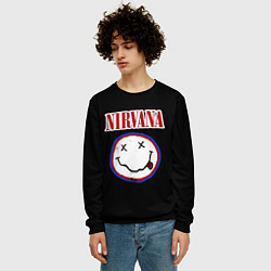Свитшот мужской Nirvana гранж, цвет: 3D-черный — фото 2