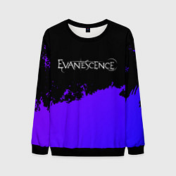 Свитшот мужской Evanescence Purple Grunge, цвет: 3D-черный