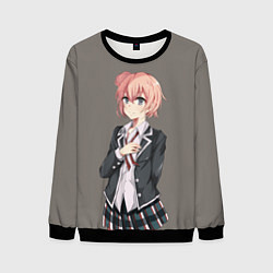 Свитшот мужской Юи Юигахама OreGairu, цвет: 3D-черный