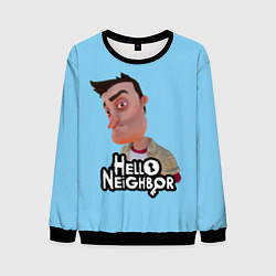 Свитшот мужской Привет сосед: Ник Рот, цвет: 3D-черный