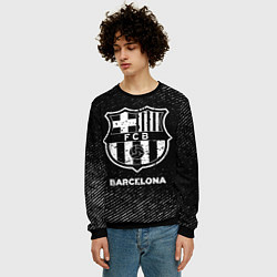 Свитшот мужской Barcelona с потертостями на темном фоне, цвет: 3D-черный — фото 2