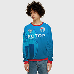 Свитшот мужской ВОЛГОГРАД - ФК РОТОР, цвет: 3D-красный — фото 2