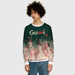 Свитшот мужской Gucci - огонь, цвет: 3D-белый — фото 2