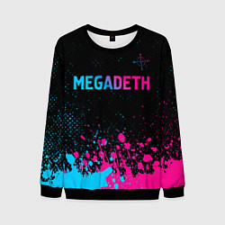 Свитшот мужской Megadeth - neon gradient, цвет: 3D-черный