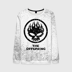 Свитшот мужской The Offspring с потертостями на светлом фоне, цвет: 3D-белый