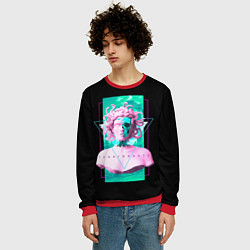 Свитшот мужской Бюст Горгоны, цвет: 3D-красный — фото 2