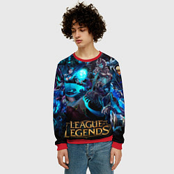 Свитшот мужской Коллаж LoL - Legue of Legends, цвет: 3D-красный — фото 2
