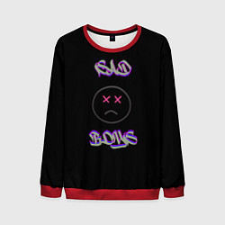 Свитшот мужской Sad Boys логотип, цвет: 3D-красный