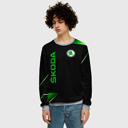 Свитшот мужской Skoda Sport Абстракция, цвет: 3D-меланж — фото 2