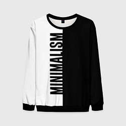 Свитшот мужской MINIMALISM - BLACK AND WHITE, цвет: 3D-черный