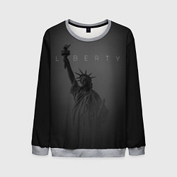 Свитшот мужской LIBERTY - СТАТУЯ СВОБОДЫ, цвет: 3D-меланж