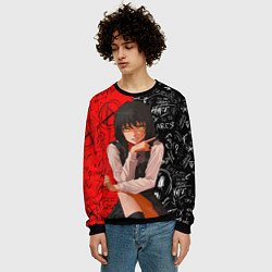 Свитшот мужской Митака демон войны - человек бензопила, цвет: 3D-черный — фото 2