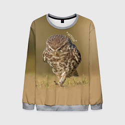 Свитшот мужской Штош - мем - совёнок, цвет: 3D-меланж