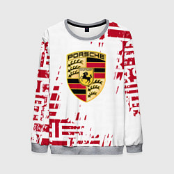 Свитшот мужской Porsche - паттерн, цвет: 3D-меланж