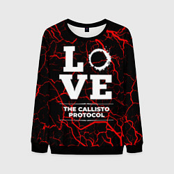 Свитшот мужской The Callisto Protocol love классика, цвет: 3D-черный